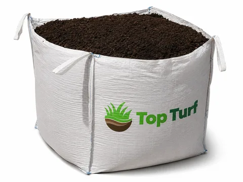 A TopTurf bulk bag of screened topsoil
